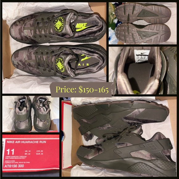 Nike Air Huarache Run Camo Green